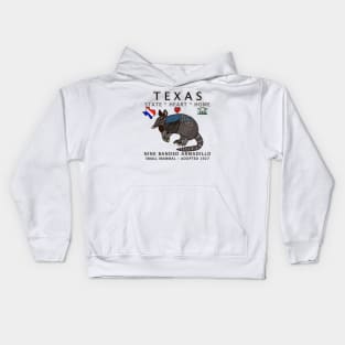 Texas - Armadillo - State, Heart, Home - state symbols Kids Hoodie